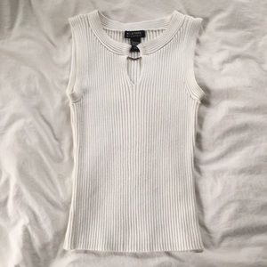 ✨4/$25 New York Company Ribbed Tank Eyelet Blouse